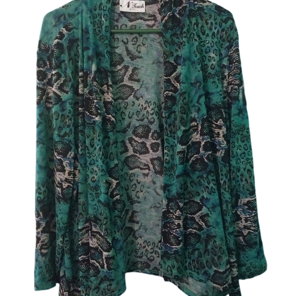 Women's Green Patterned Sweater
